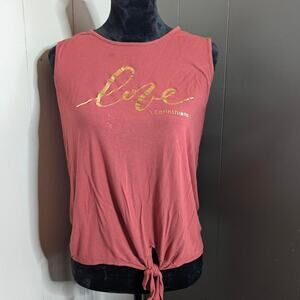 Pink and gold tank top